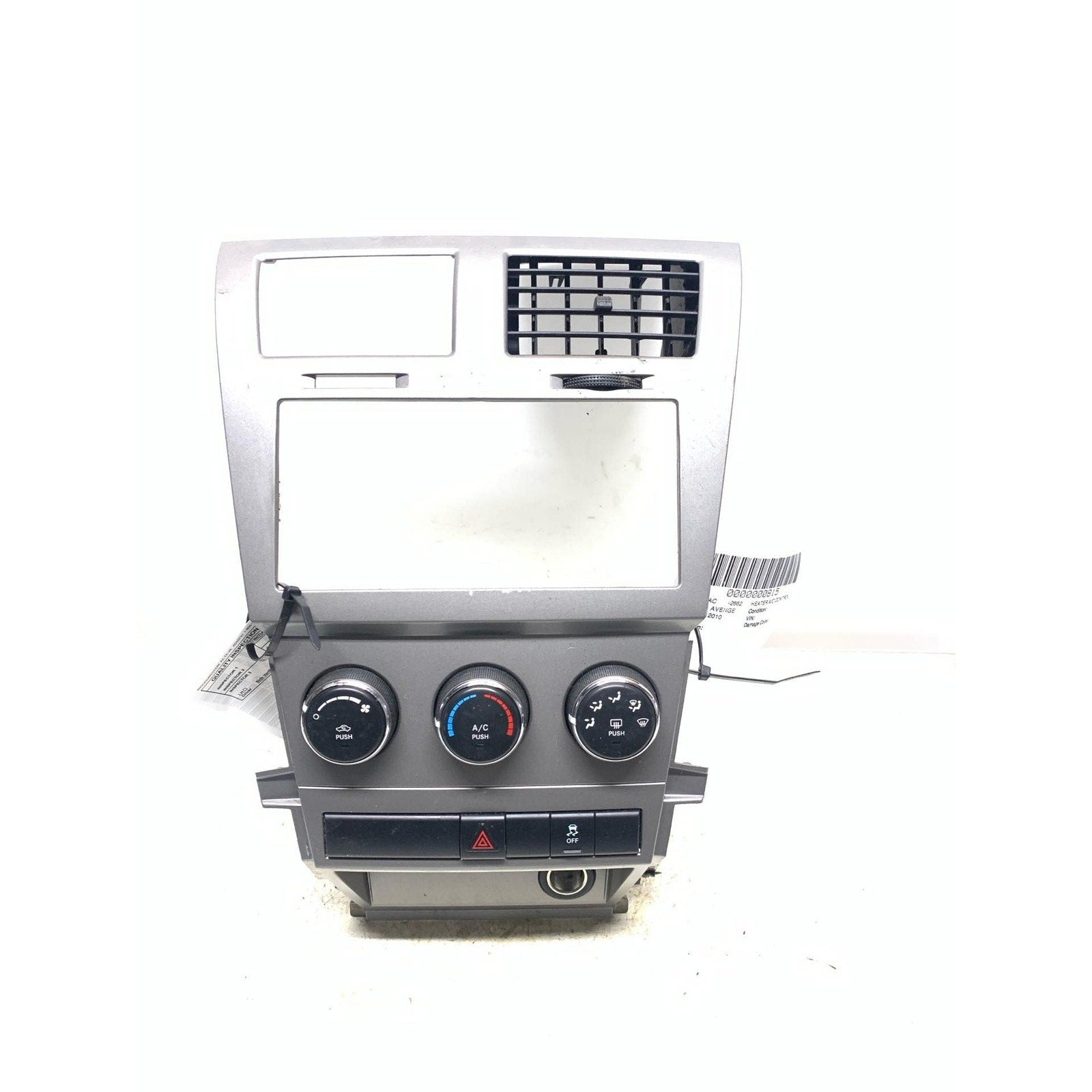Dash Bezel DODGE AVENGER 10 Heater A/C Control Sold Seperate