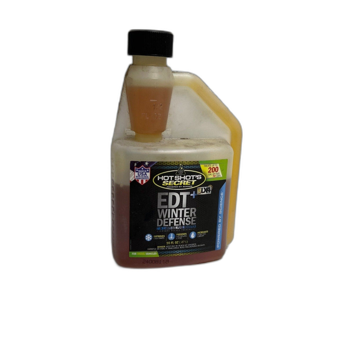 Hot Shot 7 in 1 Diesel Winter Anti-Gel Fuel Booster Additive 16oz Squeeze Bottle